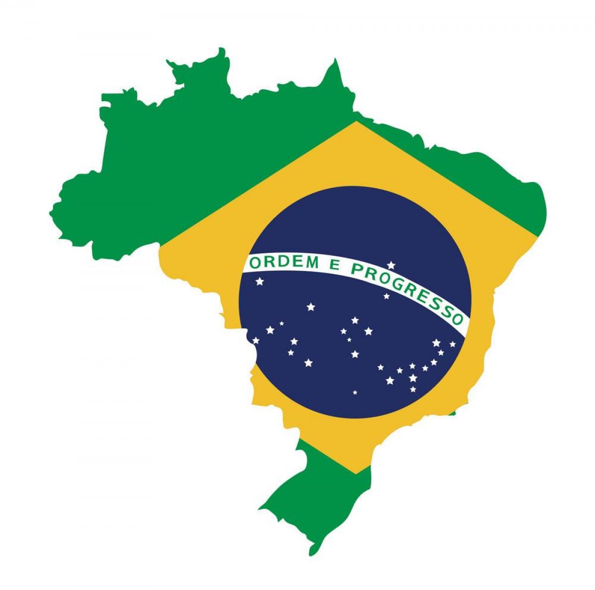 Mappa della bandiera del Brasile