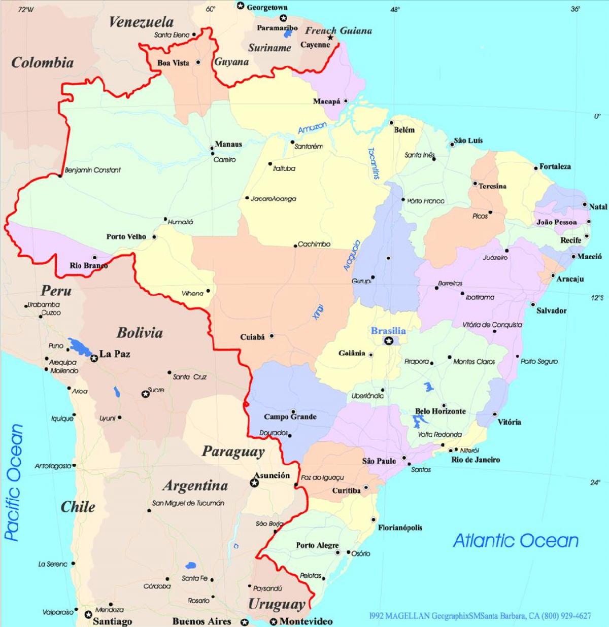 Mappa amministrativa del Brasile