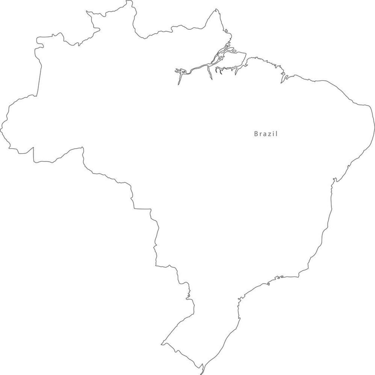 Mappa dei contorni del Brasile