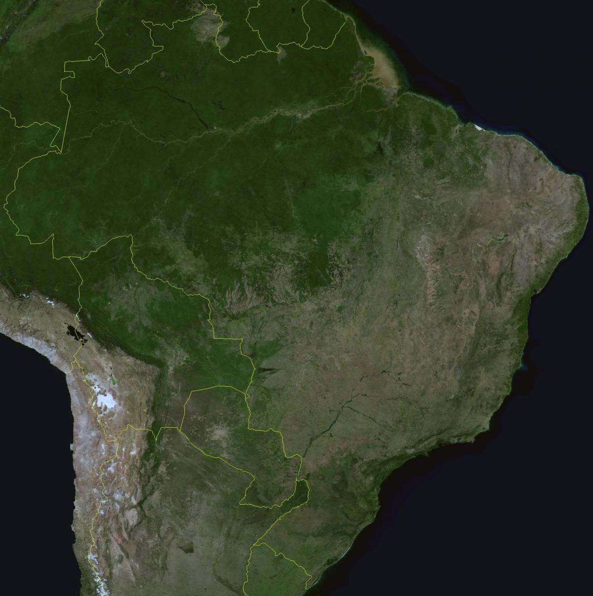 Mappa del Brasile vista cielo