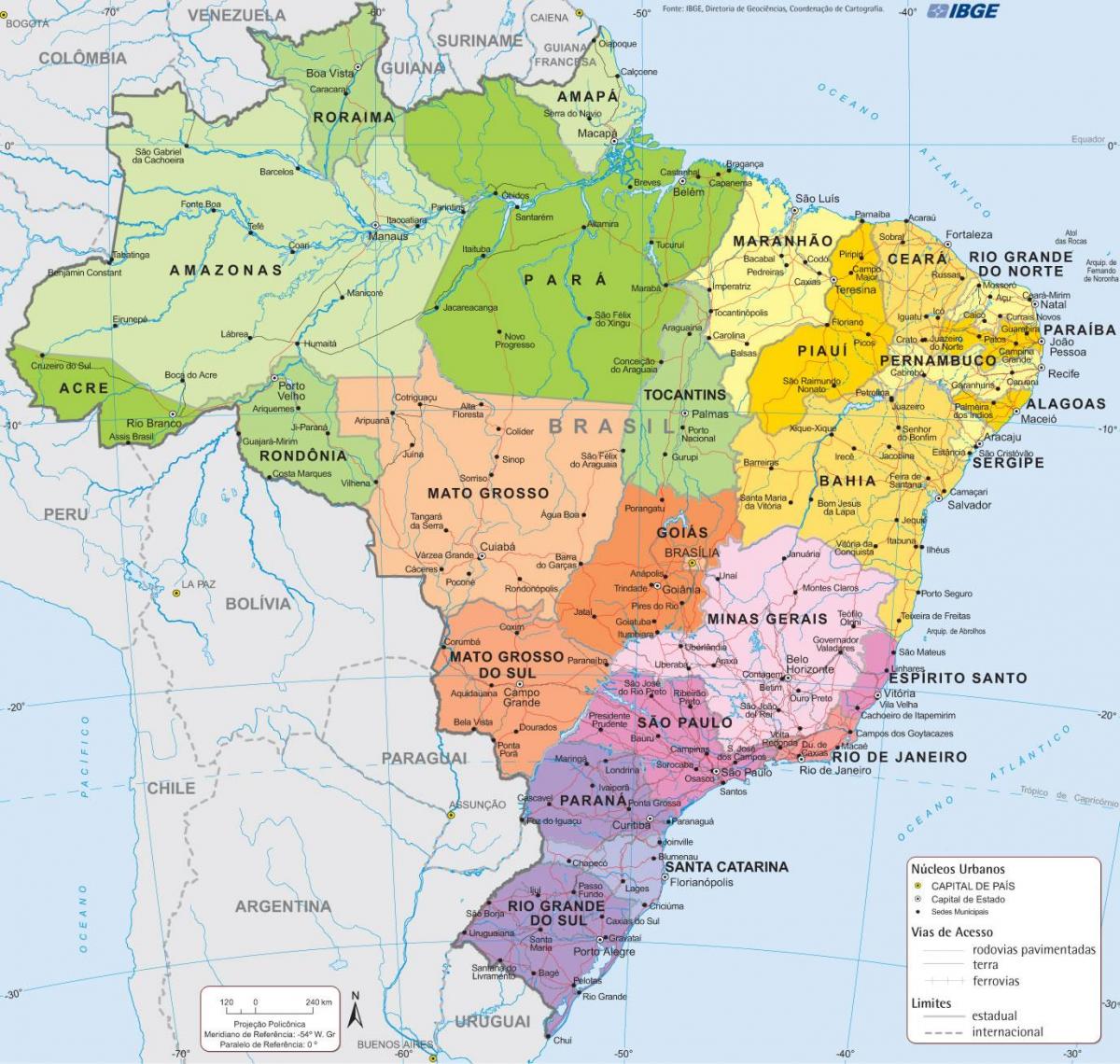 Mappa della città di Brasile