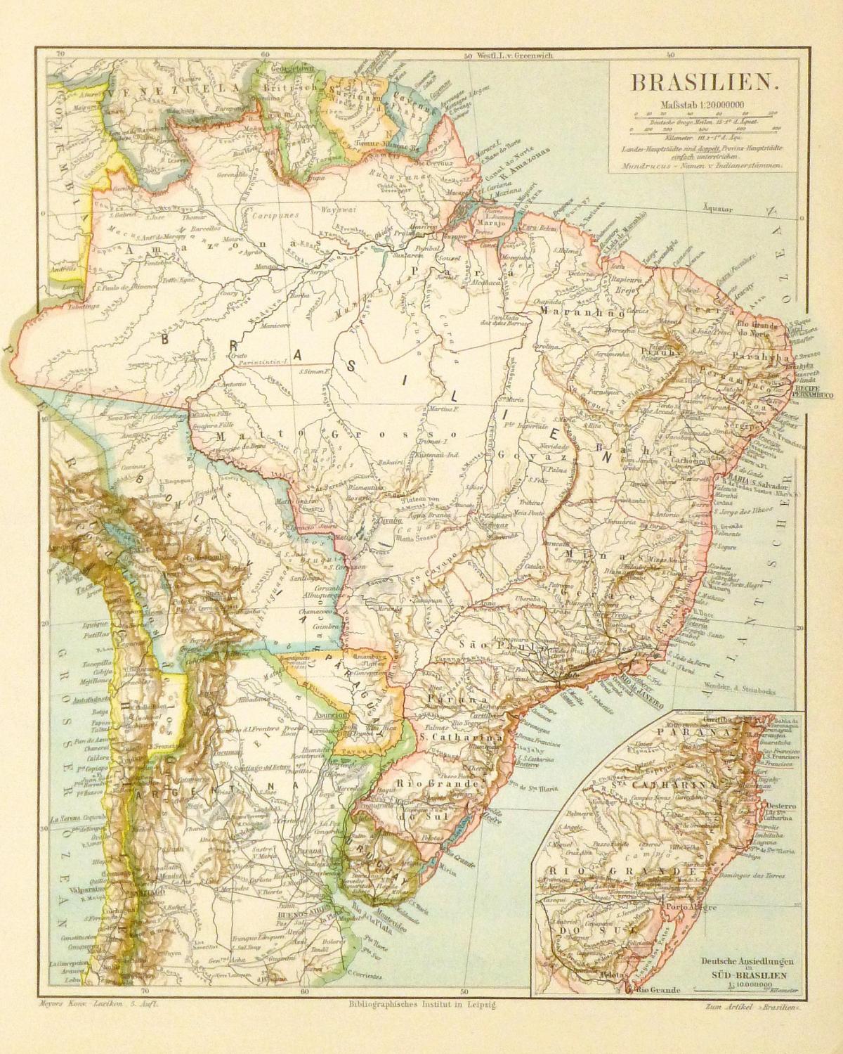 Mappa storica del Brasile